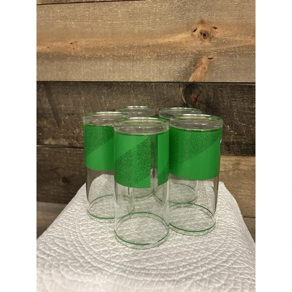 Vintage‎ STOTTER (5) Plastic Drinking Glasses Golf Course Design Dishwasher Safe